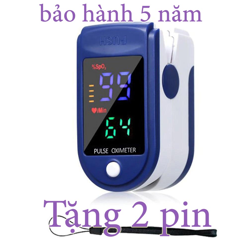 máy đo nồng độ oxy pulse oximeter nồng độ oxy trong máu + 2pin, BẢO HÀNH 5 NĂM