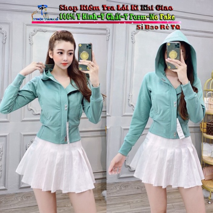 Áo Khoác Nữ Form Lửng Thun Cotton Cao Cấp Có Nón Mẫu Mới Hót 2020-Hàng Có Sẵn [GIÁ SỈ] | BigBuy360 - bigbuy360.vn