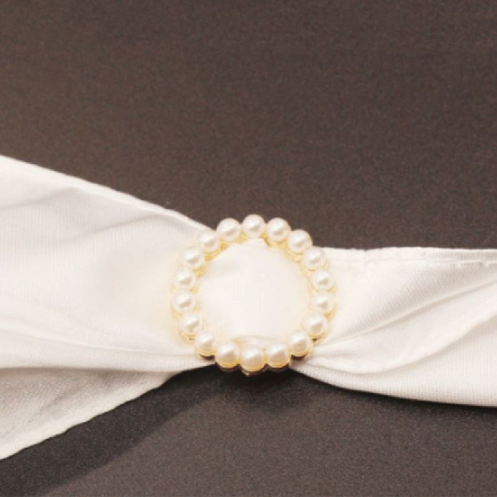 Nút thắt buộc dây ruy băng chống trượt đính ngọc trai nhân tạo đẹp mắt