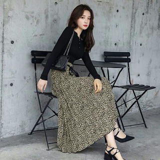 CHÂN VÁY DA DA BEO XOÈ VINTAGE (Hàng Nhập QC cao cấp ) Màu: như hình Kiểu dáng: chân váy xoè, xếp li, xẻ tà 1 bên, lưng