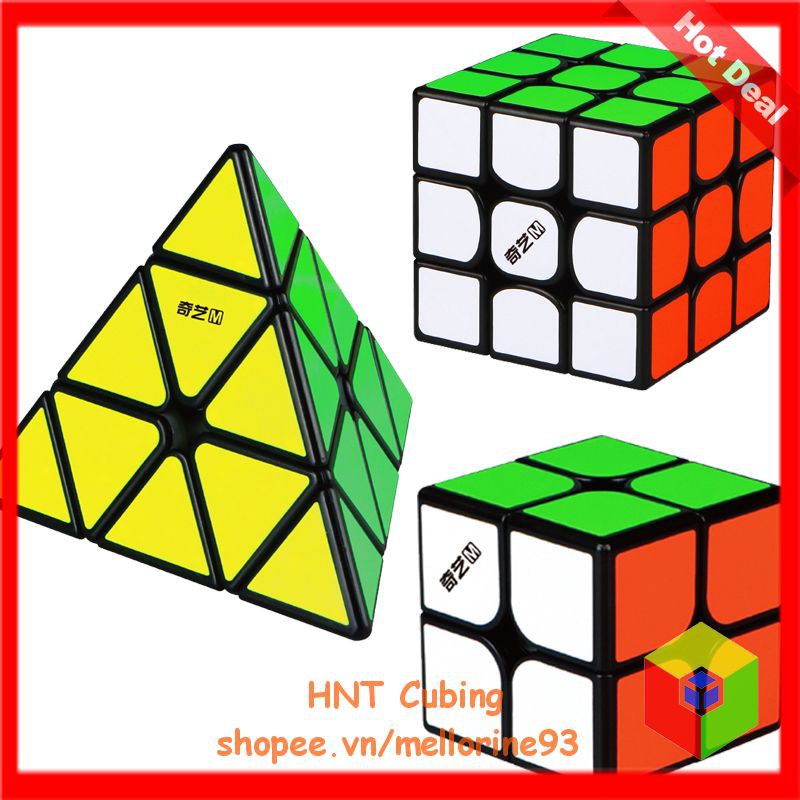 Bộ Combo Rubik QiYi MS Mới 2x2 3x3 4x4 5x5 Pyraminx
