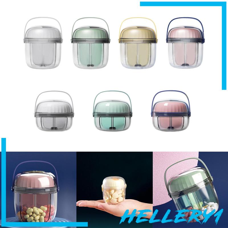 1 Hộp Đựng Thuốc 4 Ngăn Chống Thấm Nước Có Nắp Đậy Tiện Dụng Mang Theo Du Lịch