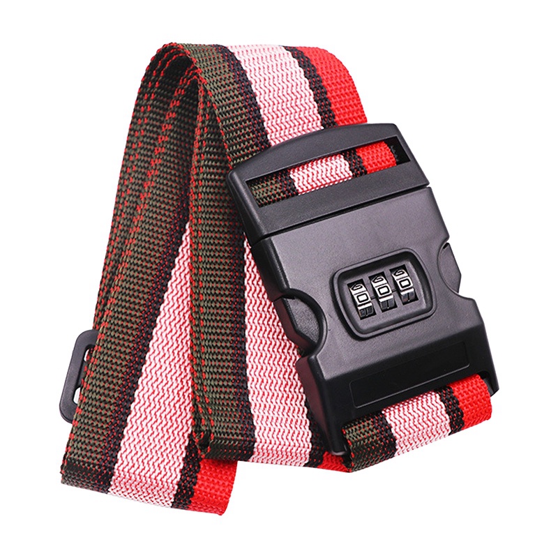 Dl Dây Đai Cố Định Hành Lý Hình Chữ Thập Có Khóa Mật Khẩu Co Giãn