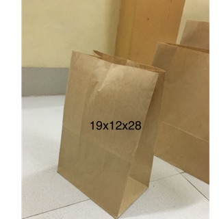 [Ảnh thật] combo 100 túi giấy xi măng Kt 19x12x28