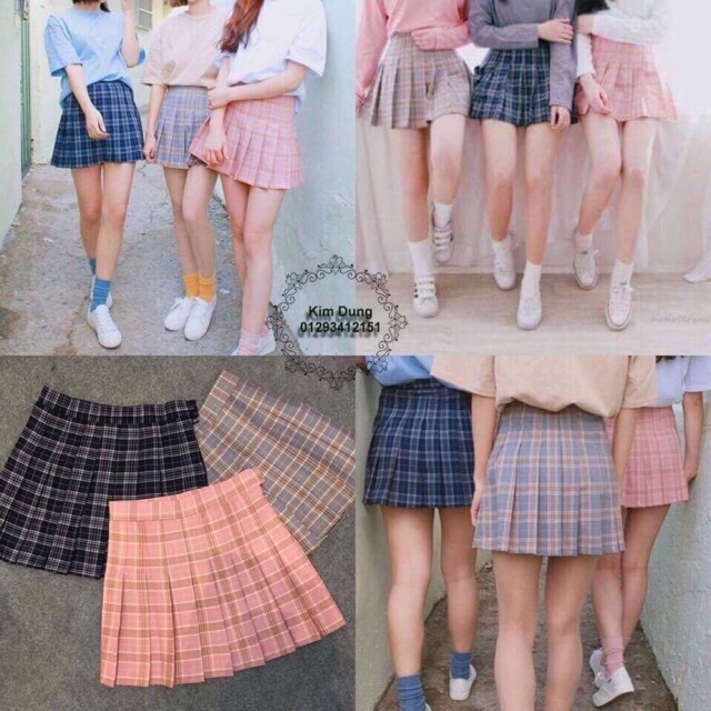 Chân váy kẻ xếp ly hot trend 2020 | BigBuy360 - bigbuy360.vn