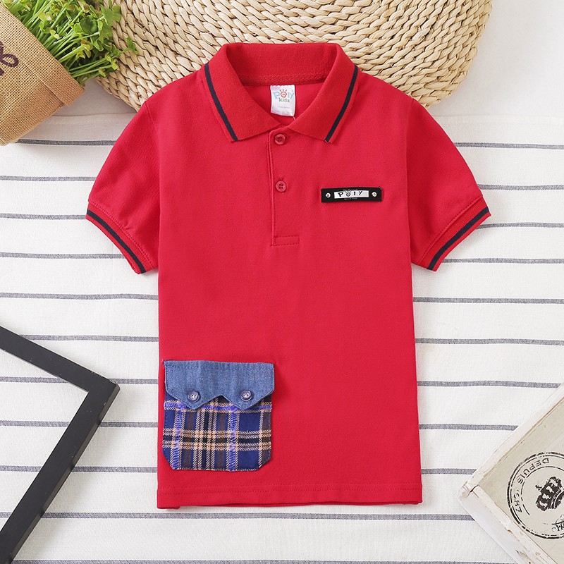 Áo thun polo cotton thời trang mùa hè cho bé trai