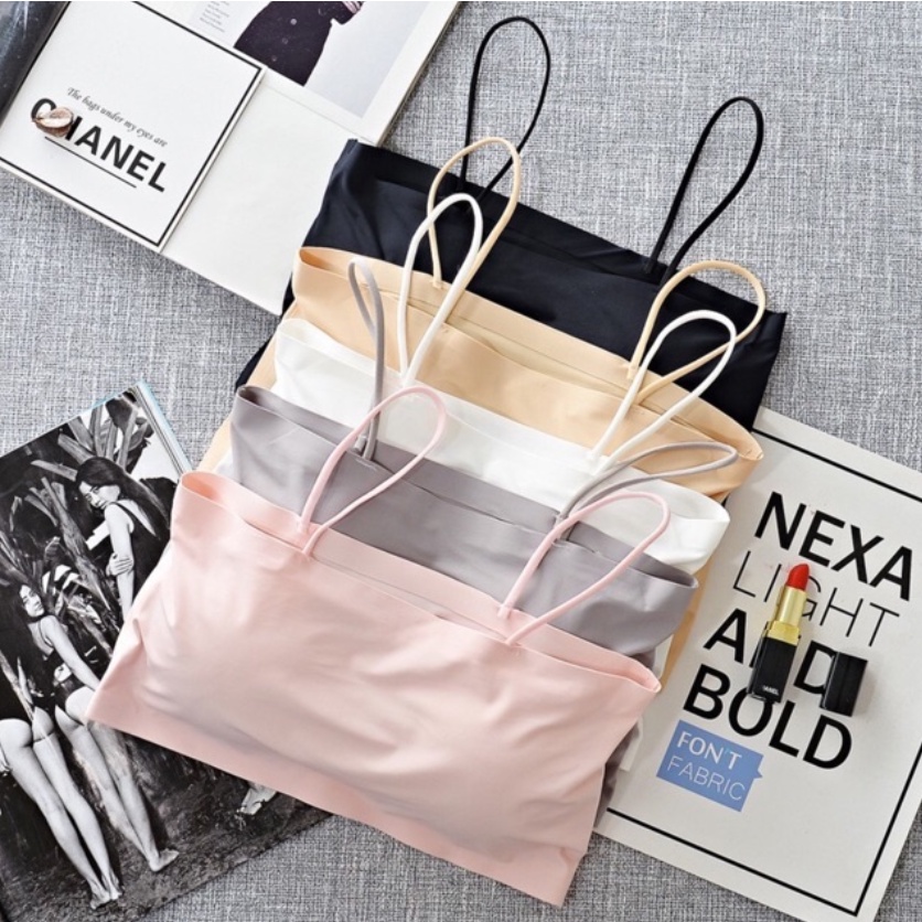 Áo bra quây ngực 2 dây su trơn có mút đệm mỏng sexy nhiều màu đẹp AOLOT02