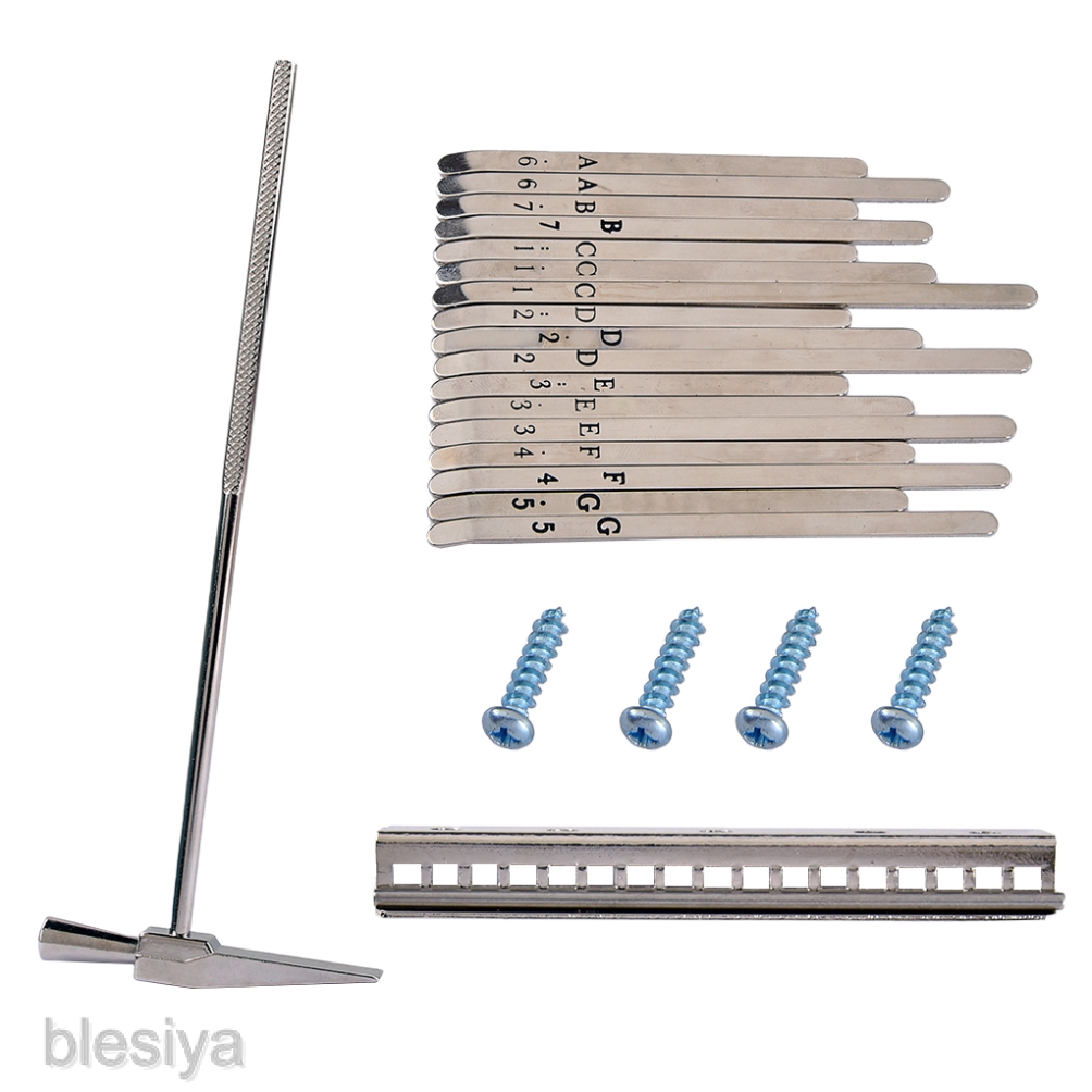 1 Bộ Phím Bấm 17 Phím Bằng Thép Không Gỉ Cho Đàn Kalimba
