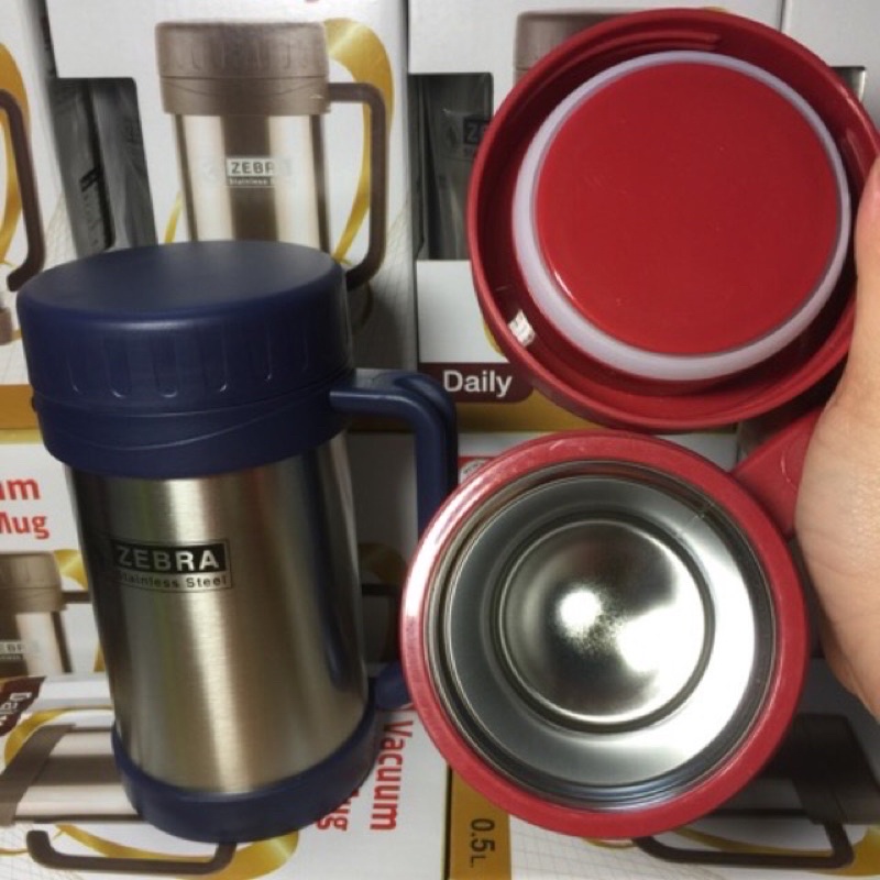 Ca Giữ Nhiệt ZEBRA Thái Lan  – 112901 Có Quai 500ml inox 304