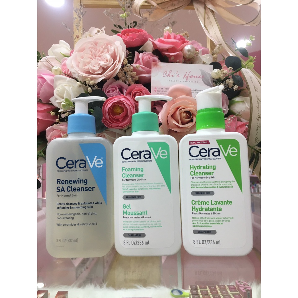Sữa Rửa Mặt Cho Da Dầu Và Da Khô Cerave Foaming And Hydrating Facial Cleaner Duongchi.store