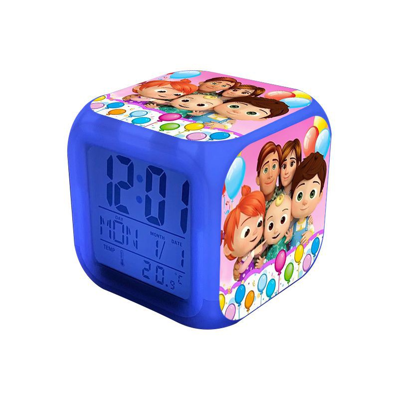 Cocomelon LED Alarm Clock Color Change Digital Kids Decor Luminou Gift Hom