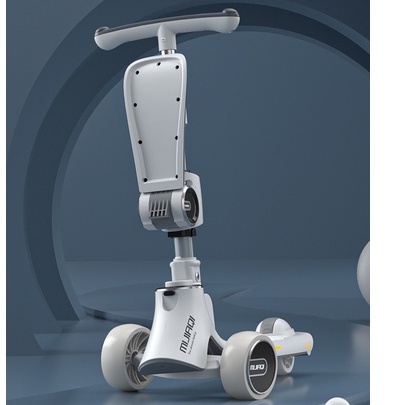 Xe  trượt scooter   MIJAQI 2 in 1 ,xe chòi chân cho bé có đèn phát sáng có nhạc kết nối Bluetooth tải trọng 100kg.