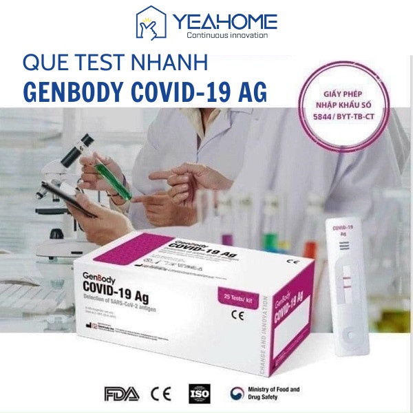 Que test nhanh Genbody Ag Hàn Quốc, hàng chính hãng Yeahome Store