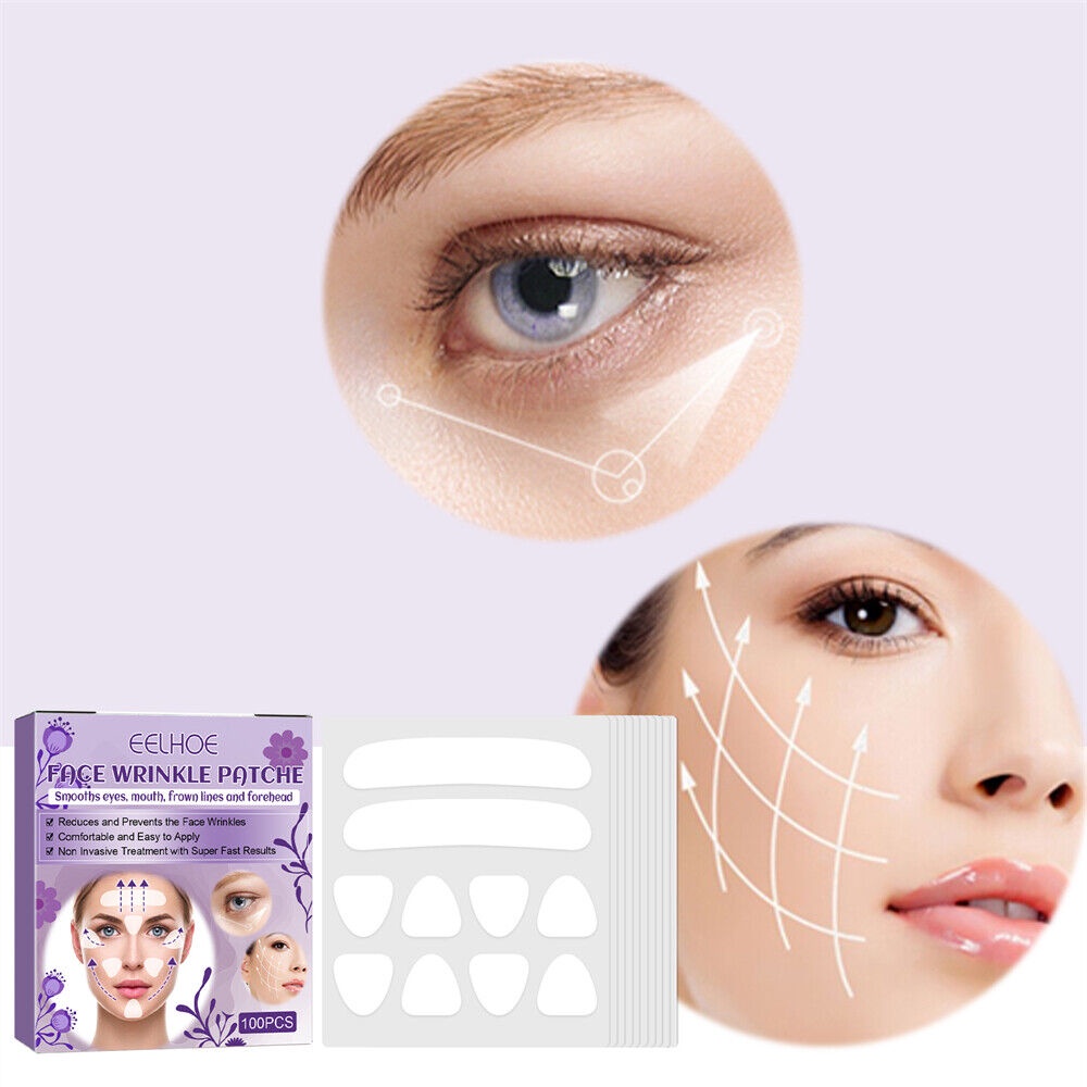 ☺Set 100 Miếng Dán Silicone Chống Nhăn Da Mặt Tiện Dụng