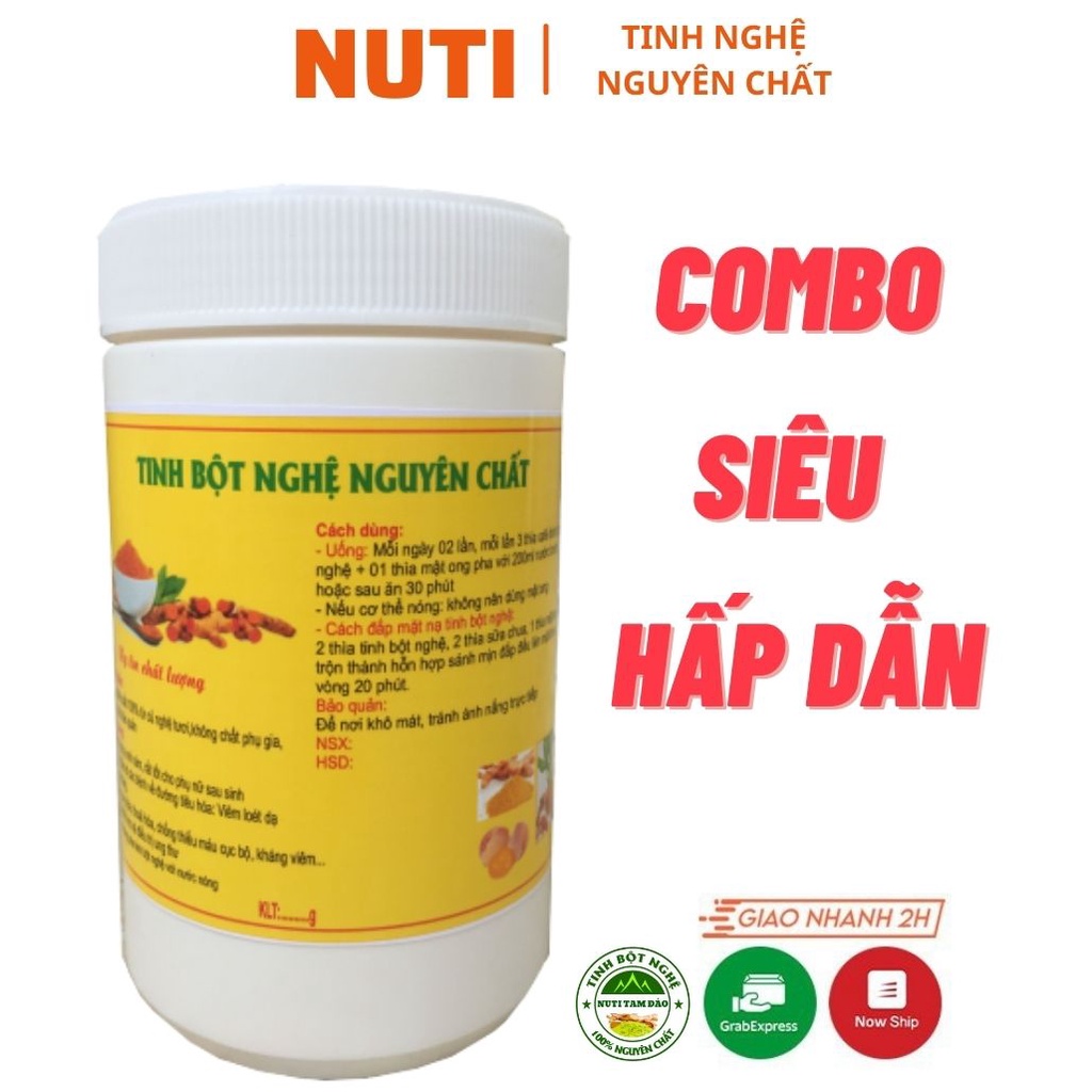 Combo Tinh Bột Nghệ (vàng|Đỏ|Đen|Nghệ Viên Mật Ong) Nguyên Chất, Giá Sỉ, Hàng Loại 1, HSD 24 tháng