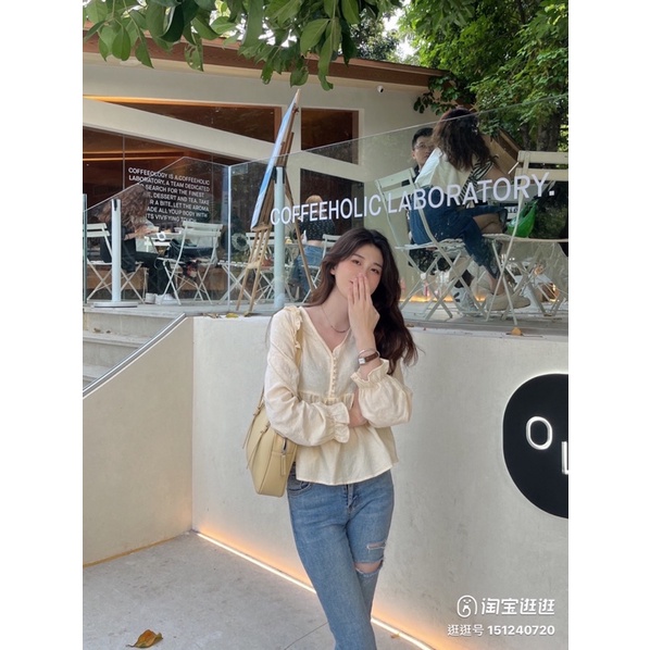 Áo babydoll  tiểu thư - ảnh thật