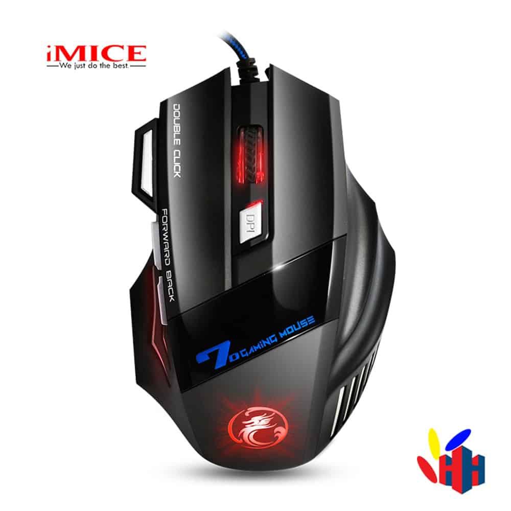 CHUỘT MÁY TÍNH GAMING MOUSE GAME IMICE X7 DÂY DÙ LED 7 MÀU