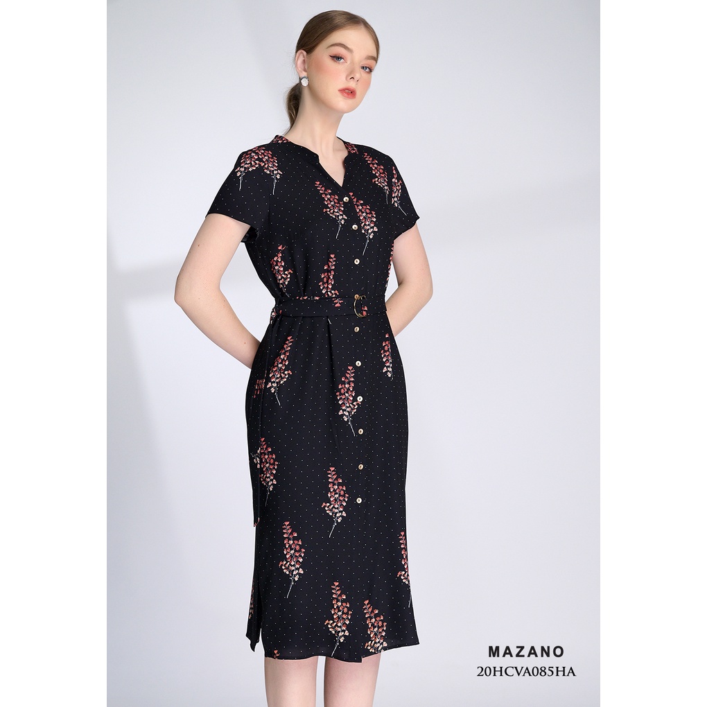 Váy suông họa tiết thắt đai MAZANO MS 20HCVA085HA