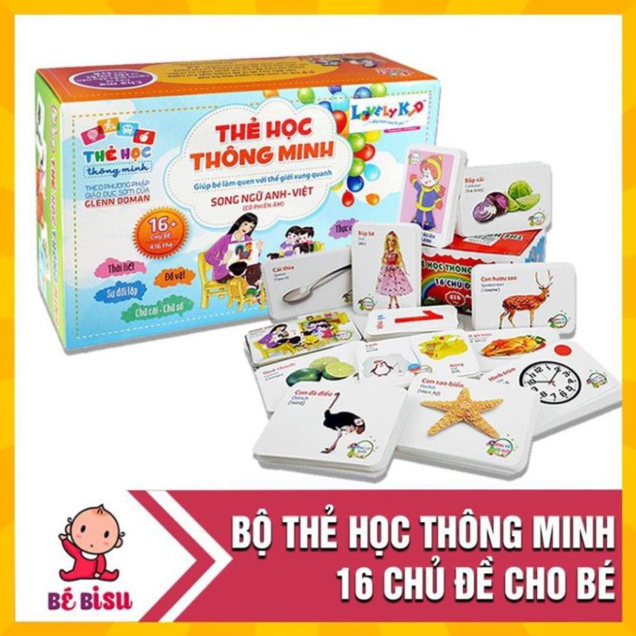 Bộ Thẻ Học Thông Minh 16 Chủ Đề Tiếng Anh Tiếng Việt Cho Bé