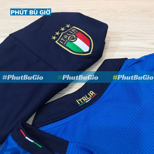Áo Bóng Đá Thể Thao Đá Banh Đội Tuyển Ý ITALIA Sân Nhà Chất Polyester, Hàng Thailand Thi Đấu Phút Bù Giờ Sport