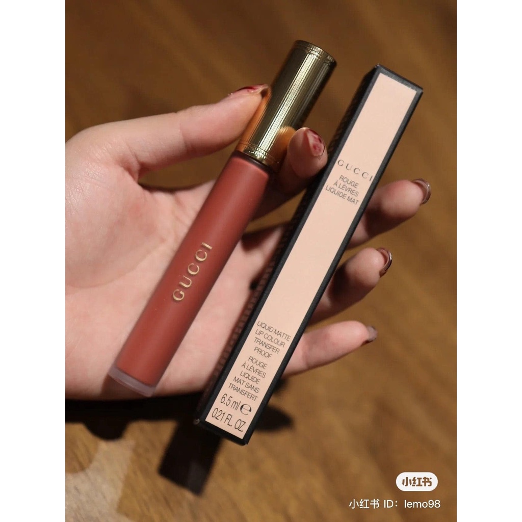 CHÍNH HÃNG - Son thỏi/ son kem lì GUCCI Rouge À Lèvres Mat Lipstick Màu 505 Janet Rust LAMII BEAUTY