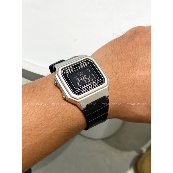 Đồng hồ nam Casio W-217HM mặt điện tử dễ xem giờ