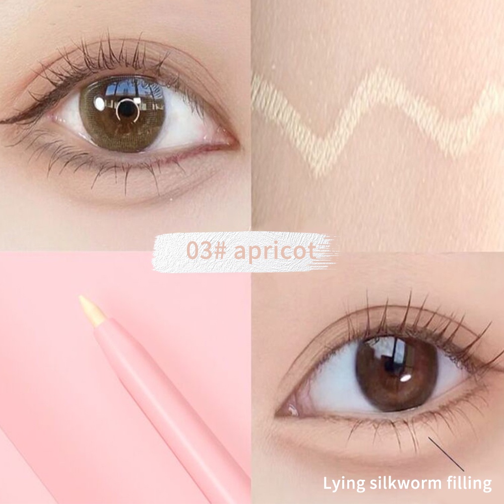 Bút Kẻ Mắt / Bút Kẻ Mắt Lông Mày Tằm / Bút Kẻ Mắt / Trang Điểm Chống Nước Siêu Mịn 3 Màu Sắc