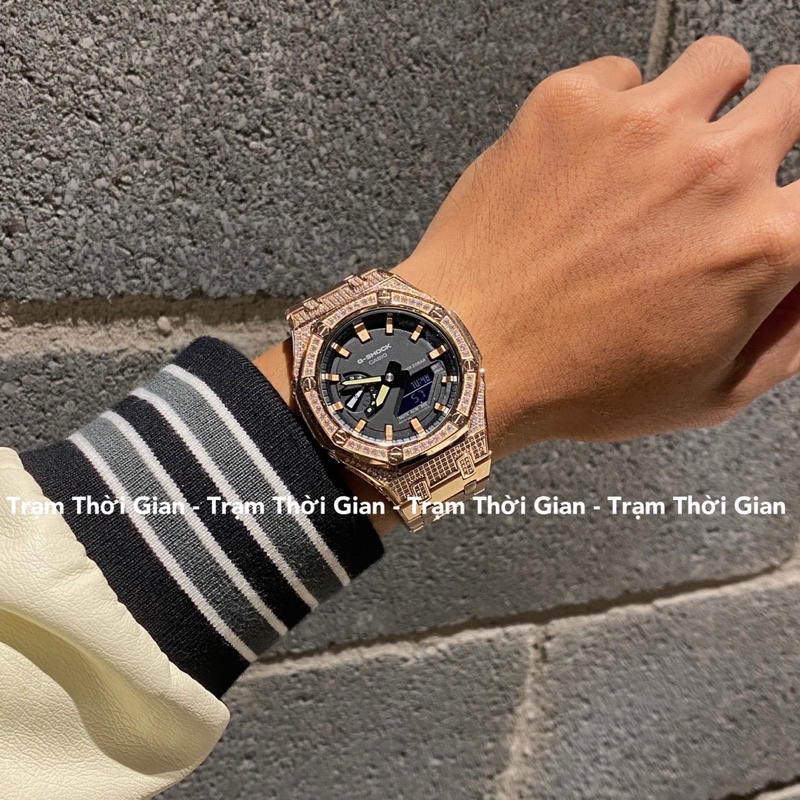 Đồng hồ nam casio G-Shock GA-2100-5A đính đá tô màu