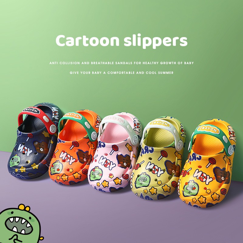 Dép cho bé Cartoon Slippers siêu nhẹ chống trơn trượt chính hãng model 2021 A26