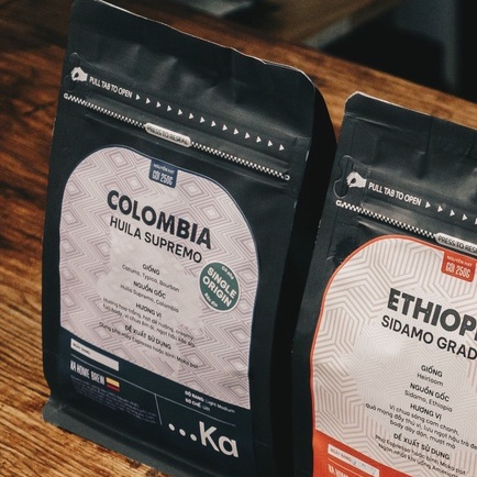 Cà phê Arabica COLOMBIA pha Espresso, Cà phê Specialty cao cấp Hương hoa trắng Body dày dặn Hậu vị ngọt kéo dài gói 250g