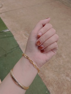 Lắc tay bạc xi vàng