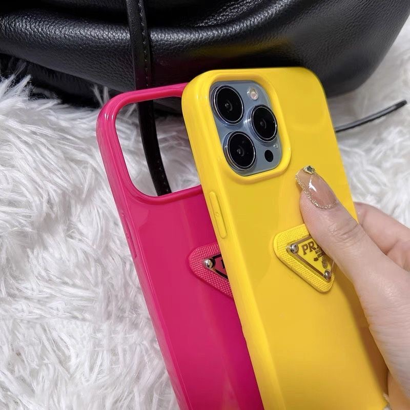 PRADA Ốp Điện Thoại Hình Hoa Hồng Vàng / Kẹo Cho iPhone X XS XR XS max 13Proax 11 11 pro 11 pro max 12 12 12 pro 12 pro max 14 max