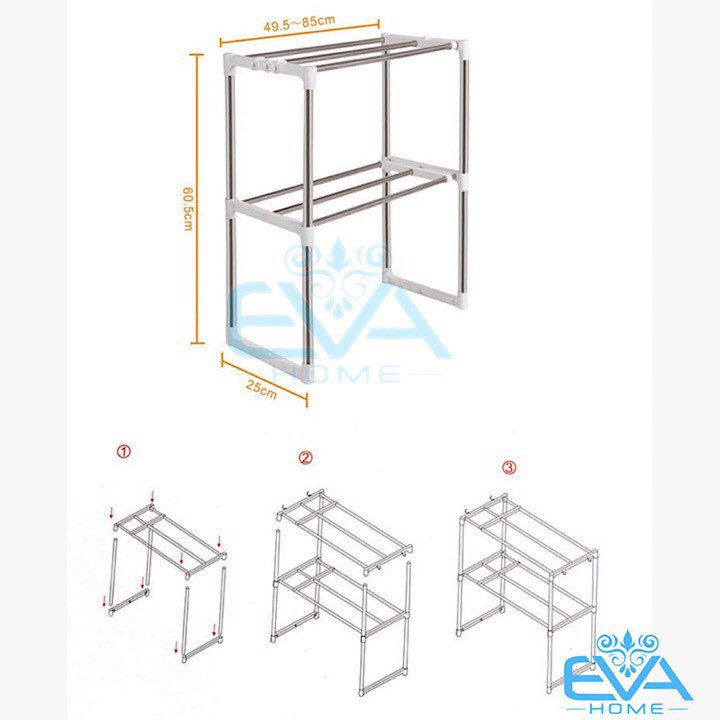 Kệ Để Lò Vi Sóng 2 Tầng Co Giãn Tiện Dụng