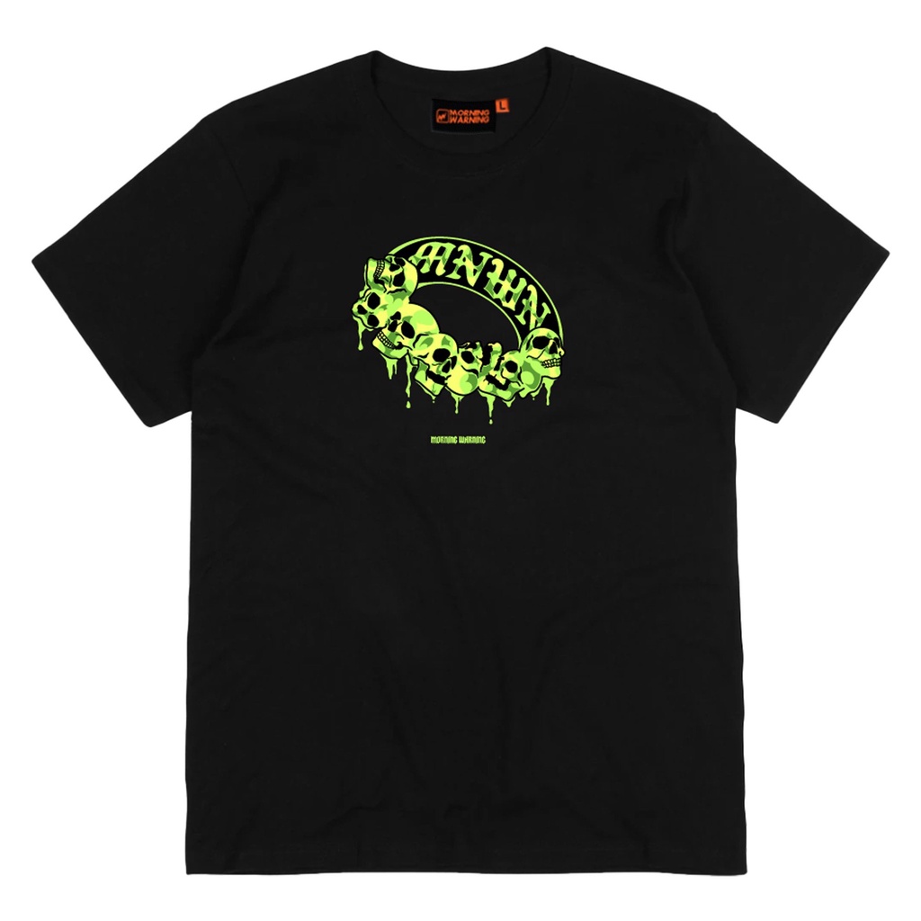 Áo thun Morning Warning Skull Ring - Đầu Lâu Nhẫn - Áo Thun Unisex Form Rộng Tay Lỡ Oversize Cotton 100% Local Brand