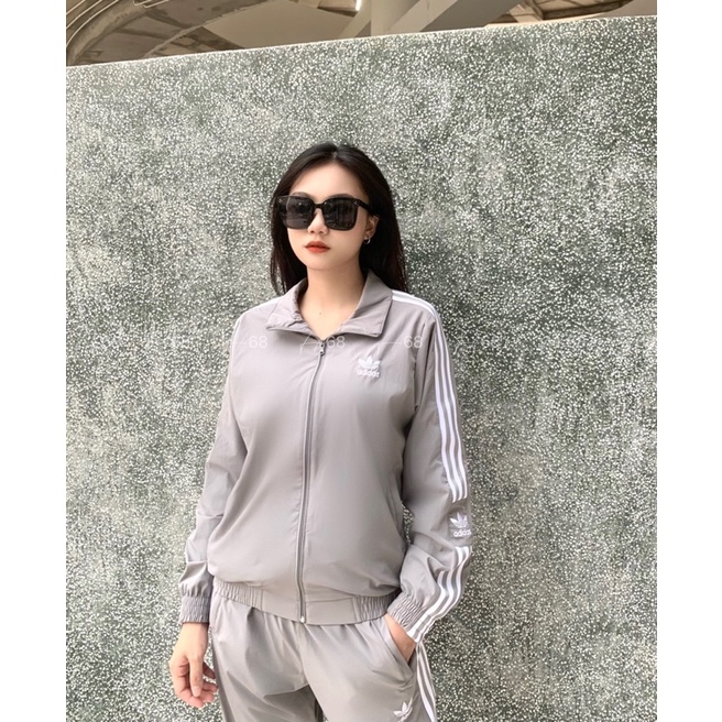 (Hàng Xuất Xịn) Sét gió ghi khói nữ DÂY DỆT BẢN TO In thêu sắc nét Chất gió mềm co giãn