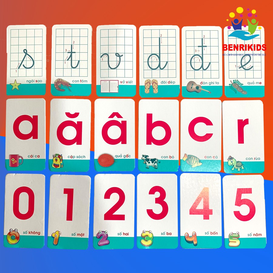 Bộ thẻ học flashcard thông minh tổng hợp chữ cái và số đếm cho bé - ảnh sản phẩm 8