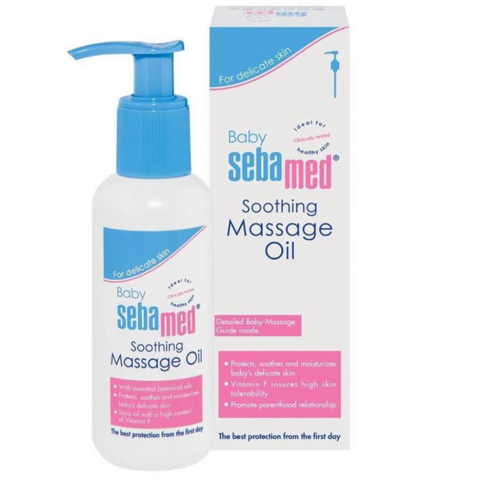 [CHÍNH HÃNG] Sebamed Dầu Massage pH5.5 Cho Trẻ Em Baby Soomthing Massage Oil 150ml