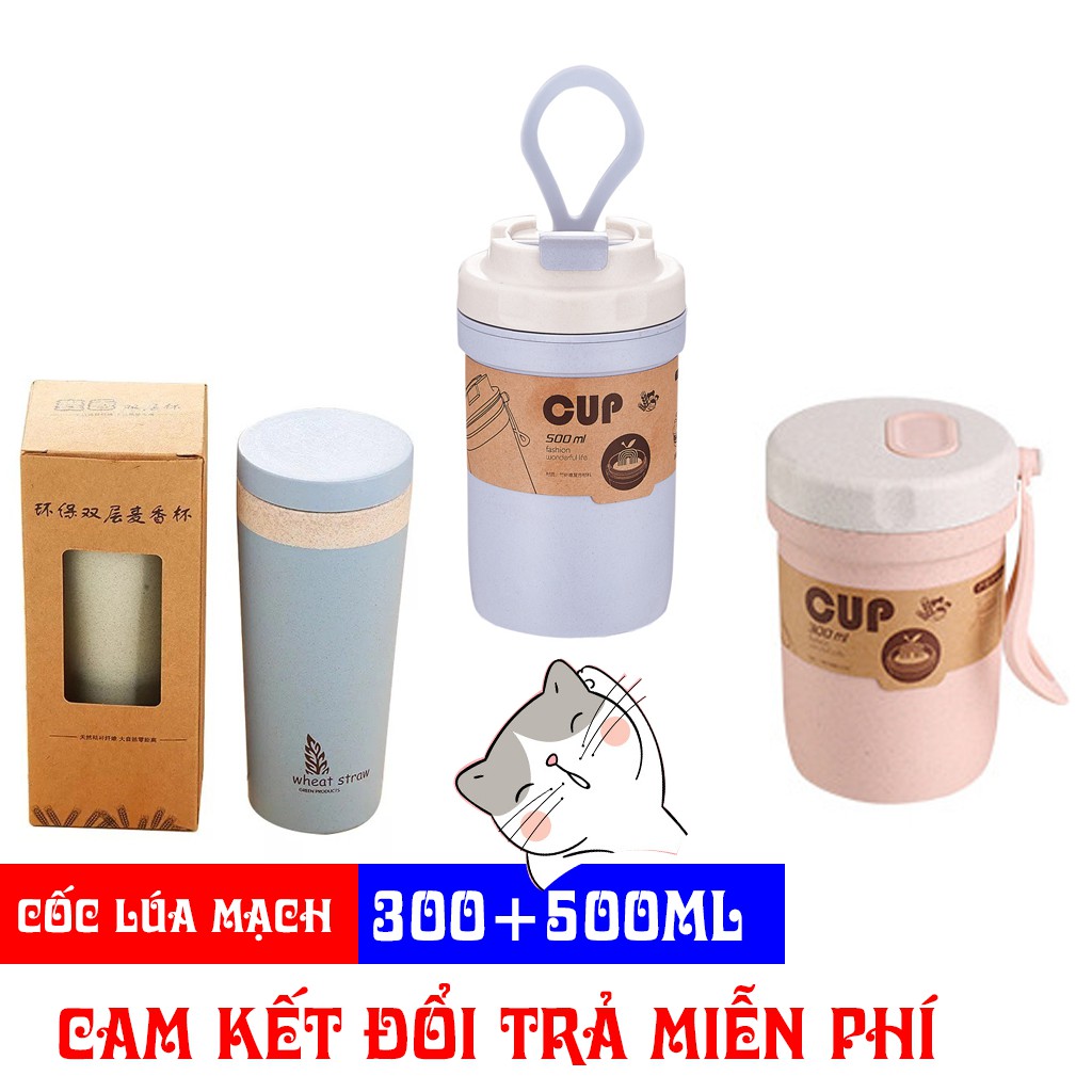 [GIÁ SỐC] Cốc Uống Nước Giữ Nhiệt Yến Mạch Dung Tích Tích 300-420-500ml Tiện Lợi, An Toàn Thích Hợp Đựng Cafe, Sữa