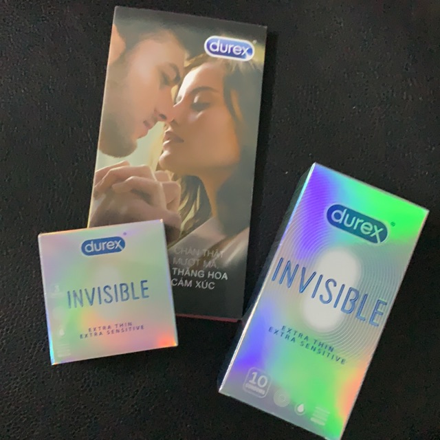 [ Hàng chính hãng] Bao cao su Durex Invisible (Bạc) mẫu mới nhất