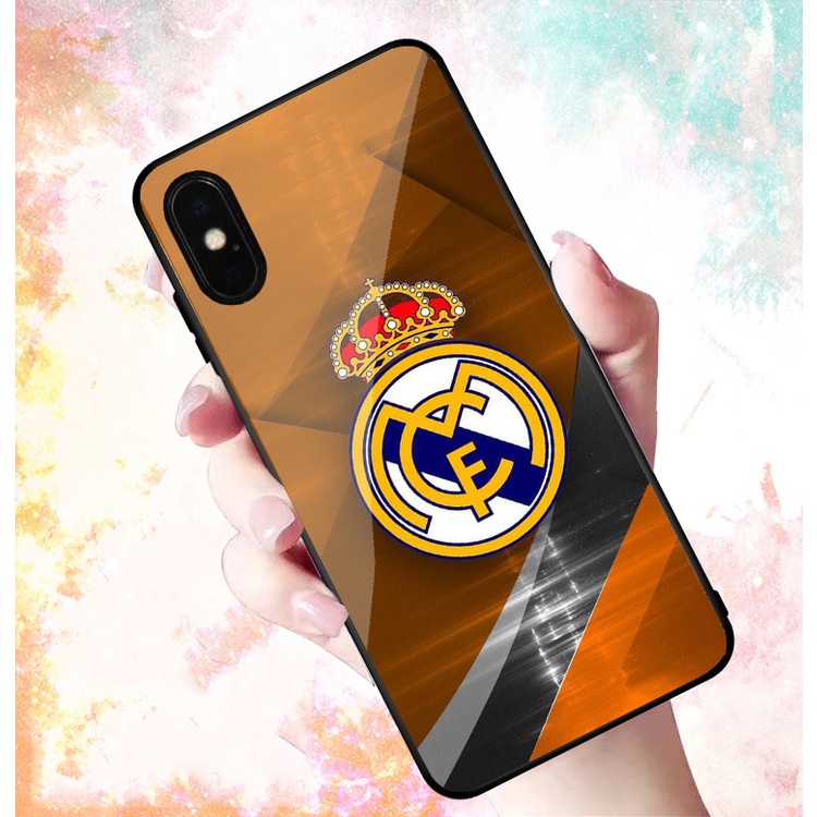 Ốp Lưng IP X, XS, XS MAX mặt kính cường lực cao cấp In hình Câu Lạc Bộ Bóng Đá Mochiz