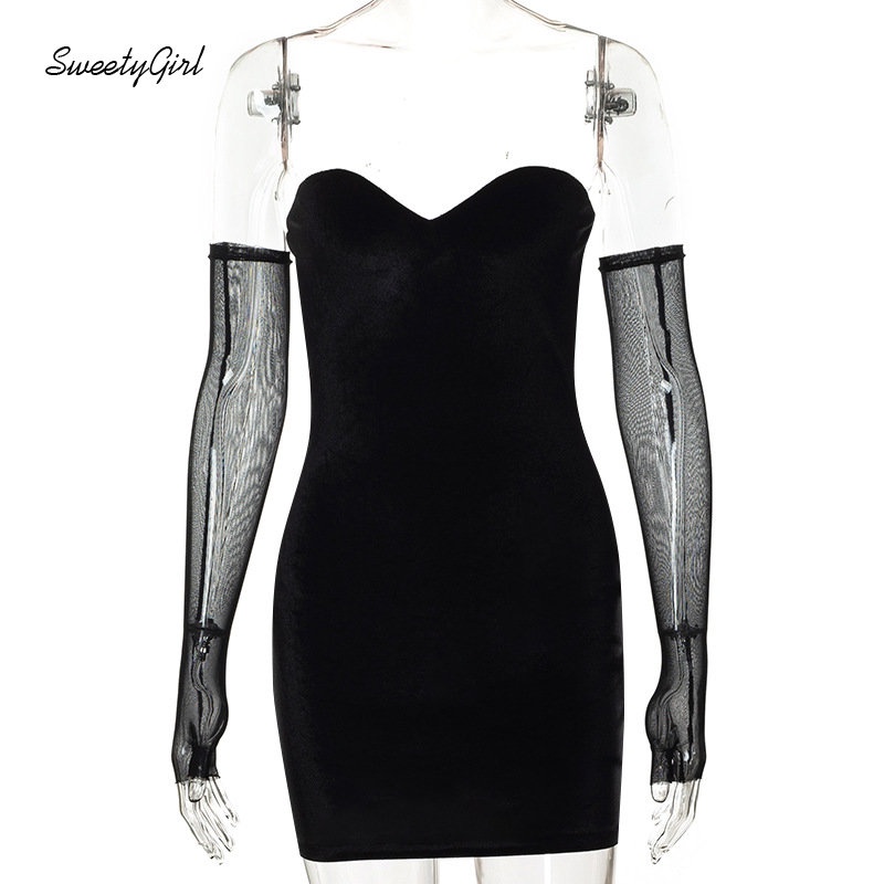 MsMona Đầm Mini Ôm Eo Trễ Vai Màu Đen Trơn Thời Trang 2022 Quyến Rũ Cho Nữ