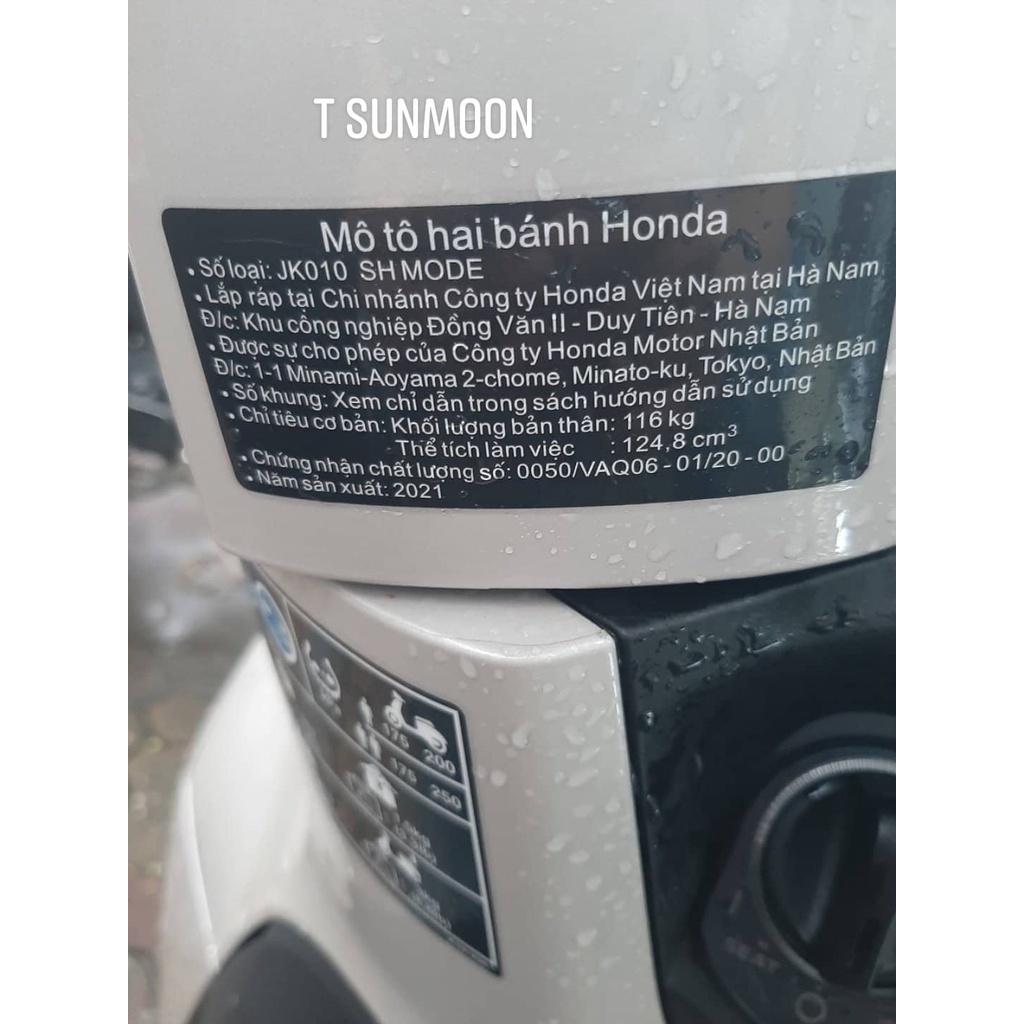 Tem năm sản xuất tem thông số tem mô tô hai bánh tem năm sản xuất sh mode