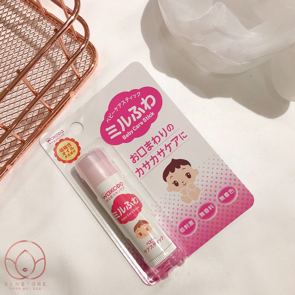 SON DƯỠNG MÔI BABY CARE STICK WAKODO