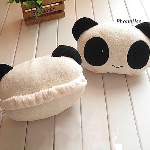 Pu Gối Tựa Đầu Hình Gấu Trúc Cho Xe Ô Tô