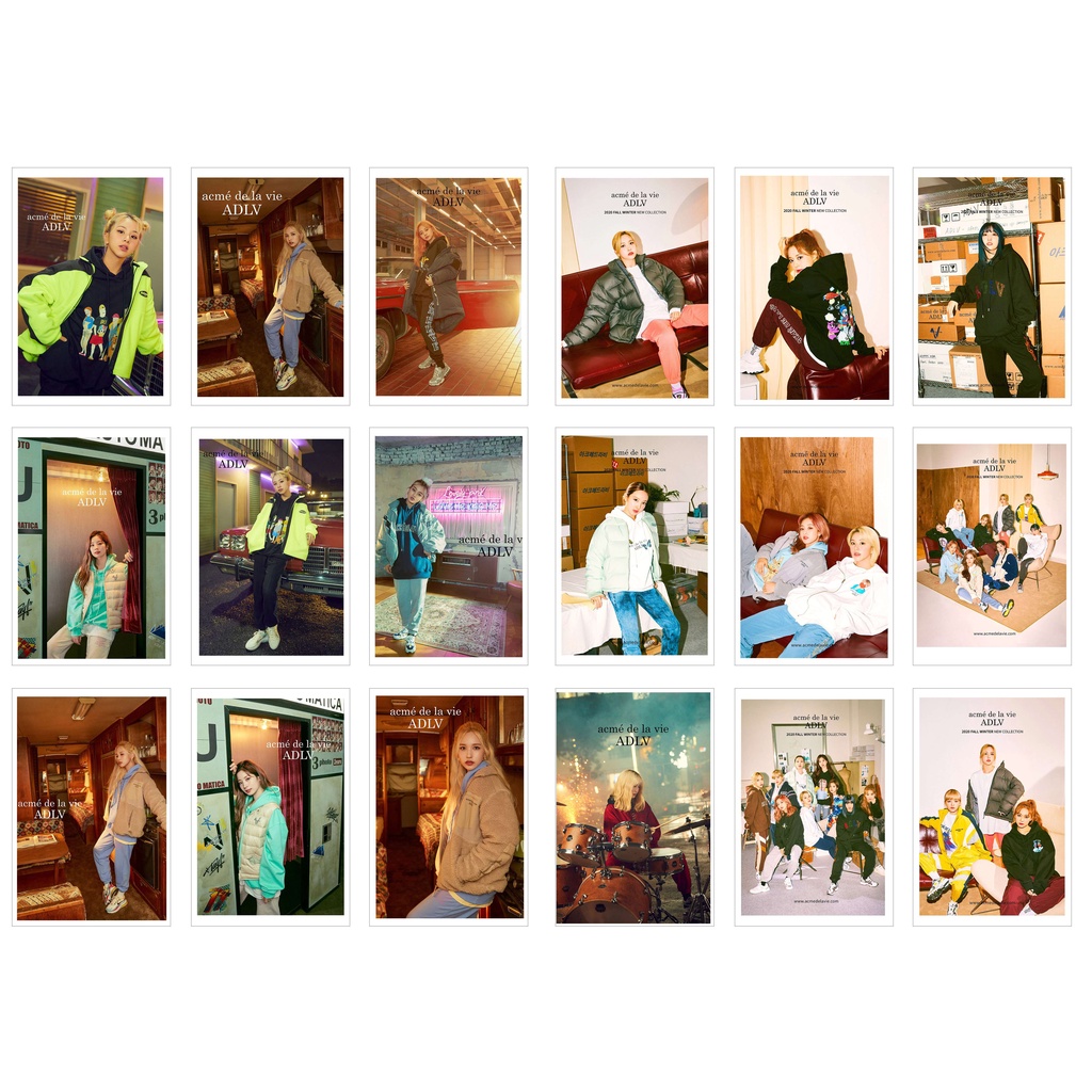 [Ép Lụa] Lomo Card 45 Ảnh TWICE x ADLV 2020 FW