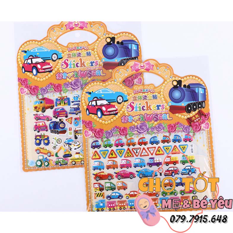 Đồ Chơi Hình Dán Sticker Nổi 3D cho bé trai và bé gái (nhiều mẫu)