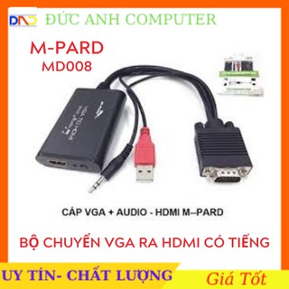 Đầu Chuyển Đổi VGA sang HDMI- Cáp Chuyển Đổi VGA sang HDMI Có Tiếng M-Pard MD-008