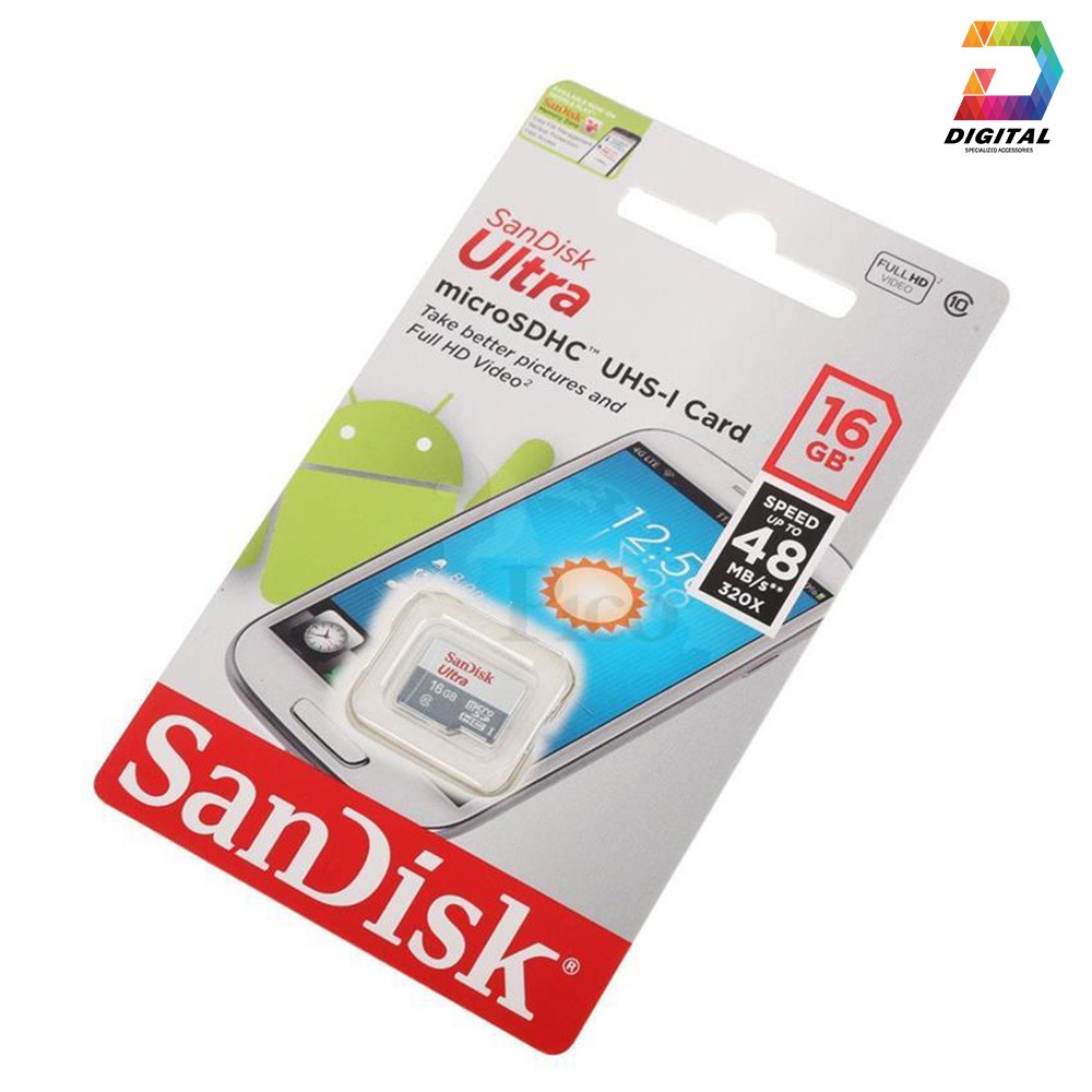 Thẻ Nhớ SanDisk Ultra 16GB 100MB/s MicroSDXC UHS-I A1 Chính Hãng