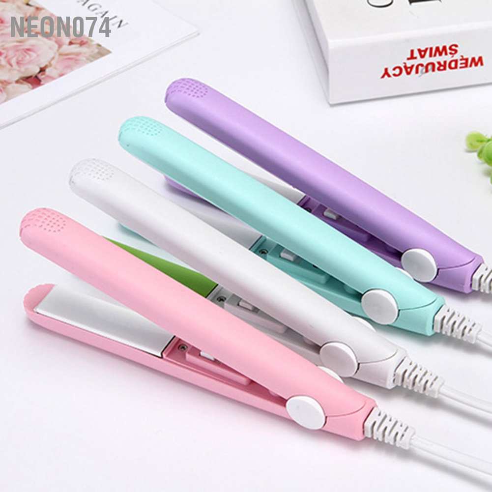 [Hàng mới về] Máy ép tóc mini nhỏ gọn tiện lợi đa năng bỏ túi cho học sinh 220V neon074