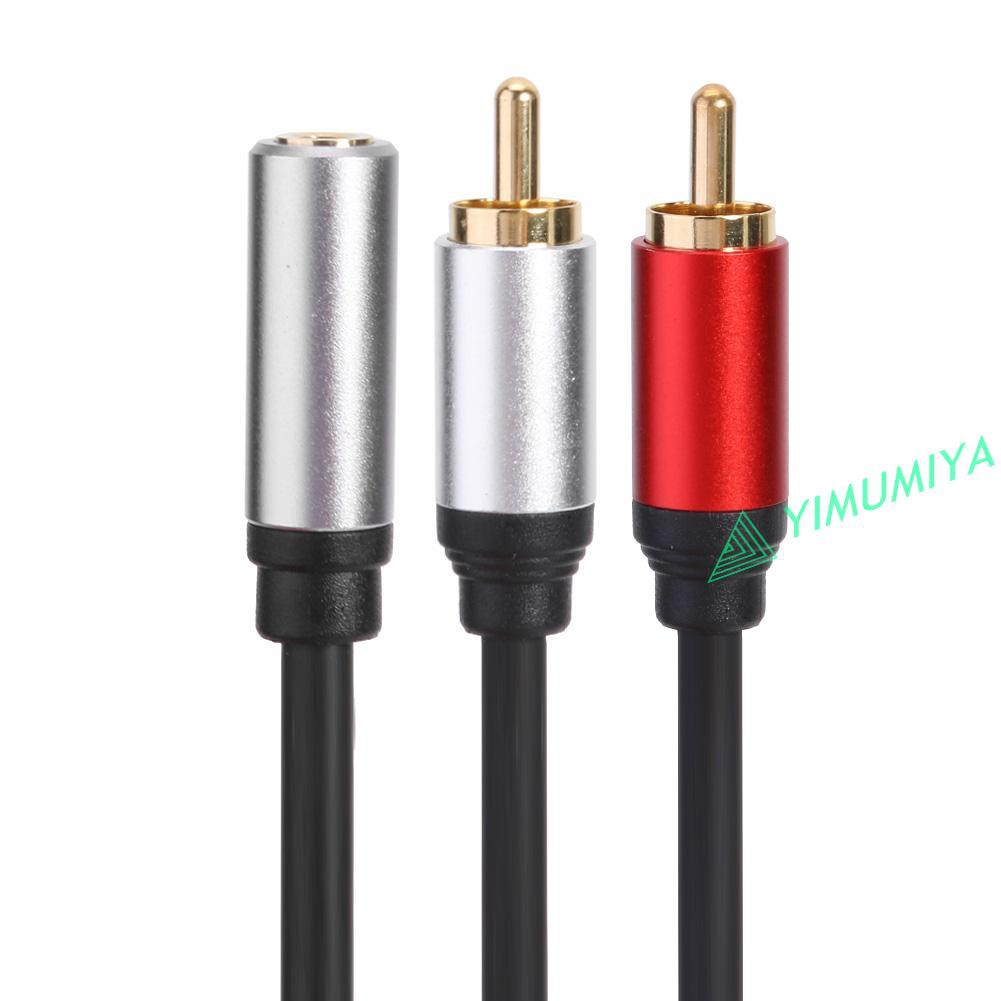 Cáp Chuyển Đổi Âm Thanh Chữ Y Từ Đầu Cái 3.5mm Sang 2 Rca Dài 0.3m